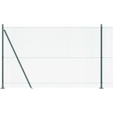vidaXL zavarena žičana ograda s 13 stupova s flanšama Zelena 1,5x25 m Čelik | shoptok.hr