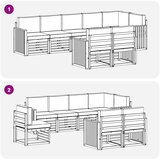  Set vanjskih sofa 8 kom. Prirodna i svijetlo siva Poliester | shoptok.hr