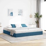  Ottomanska Okvir za krevet s pohranom s pohranom Baršun - Tamno plava 200 x 200 cm | shoptok.hr