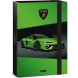 Zelena škatla za zvezke A4 z motivom Lamborghini