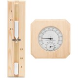 The Living Store Termo-higrometer za savno 2 v 1 in peščena ura trdna borovina - Pripomoček Za Savno, (21419013) | Shoptok.si