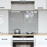 vidaXL Kuhinjska obloga Svetlo siva Kaljeno steklo 80 x 60 x 0.6 cm | Shoptok.si