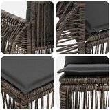  Sjedeća garnitura za vrt 6 kom. Siva i tamno siva poliratan 70 x 62 x 70 cm | Shoptok.si