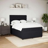 vidaXL Krevet s oprugama i madracem crni 140x200 cm baršunasti | shoptok.hr