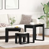  Set stolića 3 pcs Crni hrast Konstruirano drvo | Eponuda.com