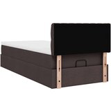 vidaXL Otomanski posteljni okvir z vzmetnico rjav 80x200 cm blago, (21611301) | Shoptok.si