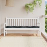 vidaXL Jastučić za vrtne klupe - Karirani uzorak - 180 x 50 x 4 cm - Oxford tkanina | shoptok.hr