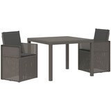  Vrtni set za objed 3 kom. Svjetlosiva i antracit PP | shoptok.hr