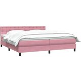  Box spring postelja z vzmetnico roza 180x210 cm žamet, (21792098) | Shoptok.si