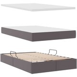Krevet s madracem i skladištem Siva 120 x 190 cm Lažna koža | shoptok.hr