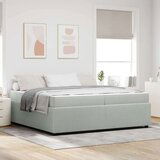 vidaXL Okvir kreveta s madracem Svjetlosiva 200 x 200 cm Baršun | shoptok.hr