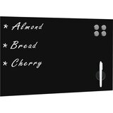 vidaXL Zidna crna magnetna ploča od stakla 60 x 40 cm | shoptok.hr