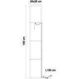 Globo 58611S - Podna lampa TABITHA 1xE27/60W/230V crna | Eponuda.com