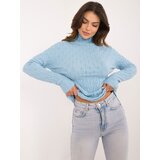 Fashion Hunters light blue women's turtleneck