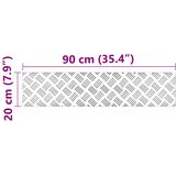  Stepenica Pravokutni 4 pcs Srebrno 90 x 20 cm Aluminij | shoptok.hr