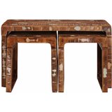 Stol za slaganje 3 pcs Smeđa Čvrsto drvo iz reciklaže | shoptok.hr