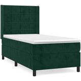 Box spring krevet s madracem tamnozeleni 100x200 cm baršunasti | shoptok.hr