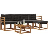  Set vanjskih sofa 6 kom. Prirodna i crna | Eponuda.ba