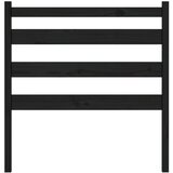  Uzglavlje za krevet crno 106 x 4 x 100 cm od masivne borovine | shoptok.hr