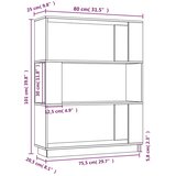 Ormarić za knjige / sobna pregrada 80 x 25 x 101 cm od borovine | Eponuda.ba
