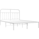  Metalni okvir za krevet s uzglavljem bijeli 140 x 200 cm | shoptok.hr