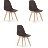  KITO stolica boja kave / prirodne noge x 3 | shoptok.hr