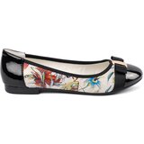 GOODIN White and black ballerinas with flowers | Shoptok.si
