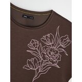 Sinsay Majica s dodatkom viskoze i cvjetnim vezom | shoptok.hr
