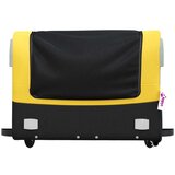 vidaXL Kolesarska prikolica črna in rumena 45 kg železo | Shoptok.si
