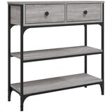 Maison Chic konzolna miza - miza ob steni siva sonoma 72,5x25x75 cm inženirski les, (21786376) | Shoptok.si