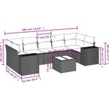 8-dijelni set vrtnih sofa s jastucima smeđi od poliratana | shoptok.hr