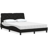 vidaXL Krevet s madracem crni 120 x 200 cm od tkanine Cijene