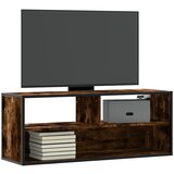 vidaXL TV omarica dimljen hrast 100x31x39,5 cm inž. les in kovina Cene