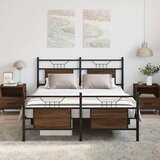  Okvir kreveta bez madraca smeđi hrast 140x190 cm izrađeno drvo | shoptok.hr