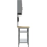  Set radnog stola 8 kom. Crna i Siva Čelik s prahom premazan | shoptok.hr