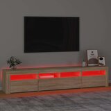 TV ormarić s LED svjetlima boja hrasta sonome 210x35x40 cm | shoptok.hr