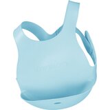 Minikoioi silikonski slinček z možnostjo prilagoditve velikosti Flexi Bib - modra | Shoptok.si