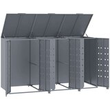  Lopa za smetnjak za 3 smetnjake siva 207x79x117 cm jeklo | Shoptok.si