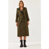 Bianco Lucci Women's Garni Windbreaker Detail Flap Trench Coat 2488 | shoptok.hr