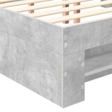  Krevetna konstrukcija s uzglavljem Betonski sivi 120 x 200 cm | shoptok.hr