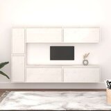 TV ormarići 6 kom bijeli od masivne borovine | shoptok.hr
