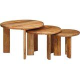  Stolovi za kavu na sklapanje 3 pcs Smeđa Čvrsto drvo manga | Eponuda.ba