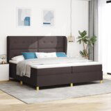 Box Spring Krevet s Madracem - Tamnosmeđi 200x200 cm Tkani | shoptok.hr