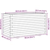  Vrtna sadilica bijela 90x40x49,5 cm od masivne borovine | shoptok.hr