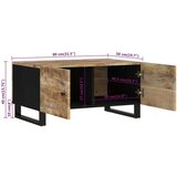  Stolić za kavu 80x50x40 cm od drva manga i konstruiranog drva | shoptok.hr