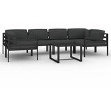  7-dijelna vrtna garnitura s jastucima aluminijska antracit | shoptok.hr