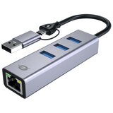  Conceptronic ABBY25G USB-C to Gigabit Network Adapter with 3-Port USB Hub | shoptok.hr