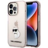 Karl Lagerfeld KLHCP14XHNCHTCP zaščita ovitek za iphone 14 pro prozorno roza - iml nft choupette logo Cene