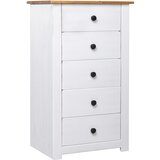 vidaXL komoda bela 46x40x89 cm borovina Panama Range Cene
