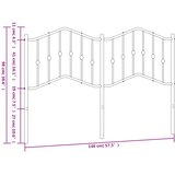  Metalno zamjensko uzglavlje crno 140 cm | shoptok.hr
